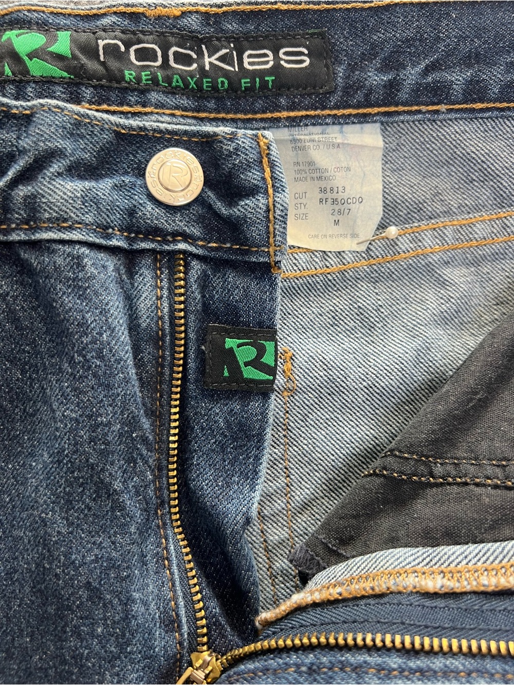 Rockies Vintage Relaxed Fit High Waist Jeans Women’s Size 28 M Dark Blue Denim - Picture 5 of 11
